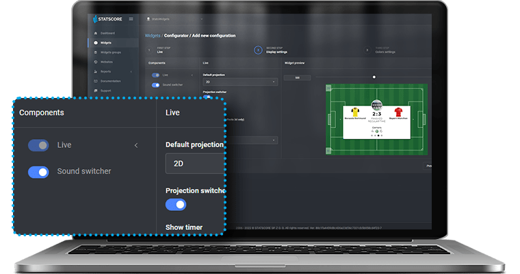 In-play visualization LIVE_ConfigurationOptions 1